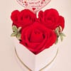 Caixa Coração Rosas Sabão - Amor
