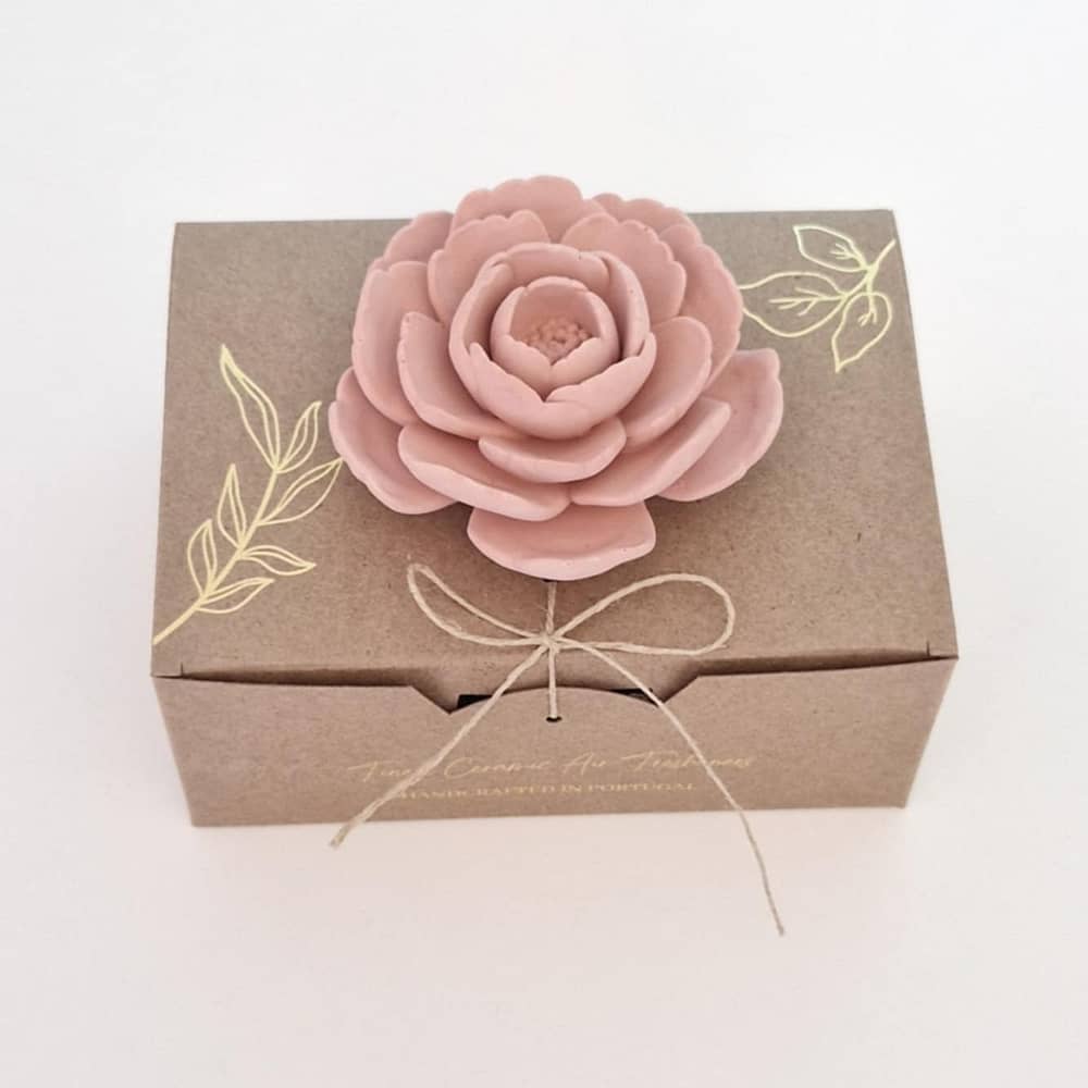 Camélia aberta grande rosa velho - Mineral Organic Crafts