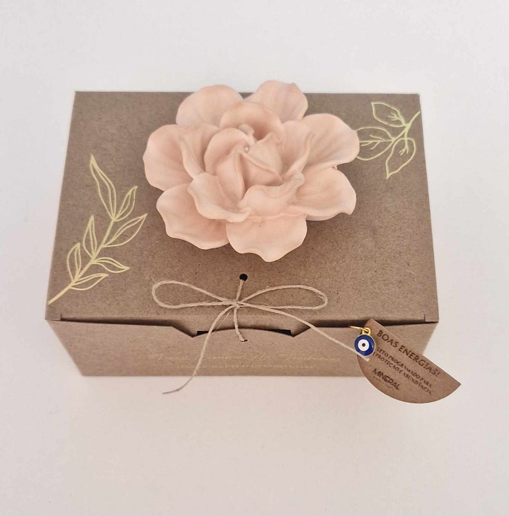 Jasmim árabe fechado coral - Mineral Organic Crafts