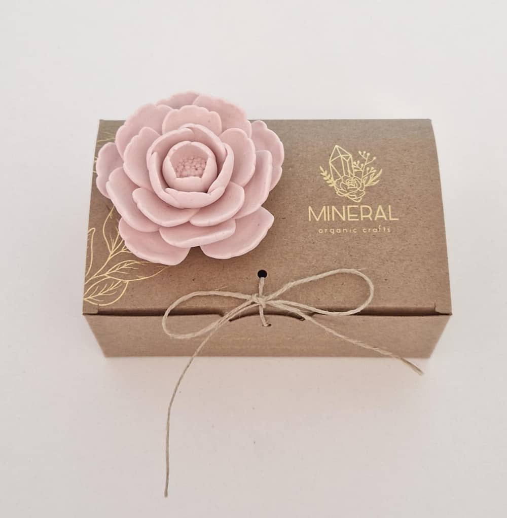 Camélia média rosa - Mineral Organic Crafts
