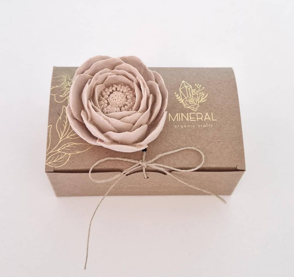 Ranúnculo Bege - Cerâmica Perfumada da Mineral Organic Crafts