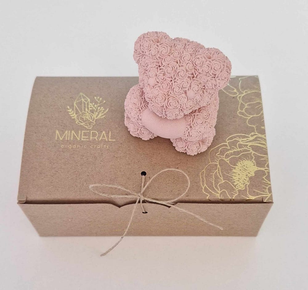Ursinho rosa - Cerâmica Perfumada da Mineral Organic Crafts