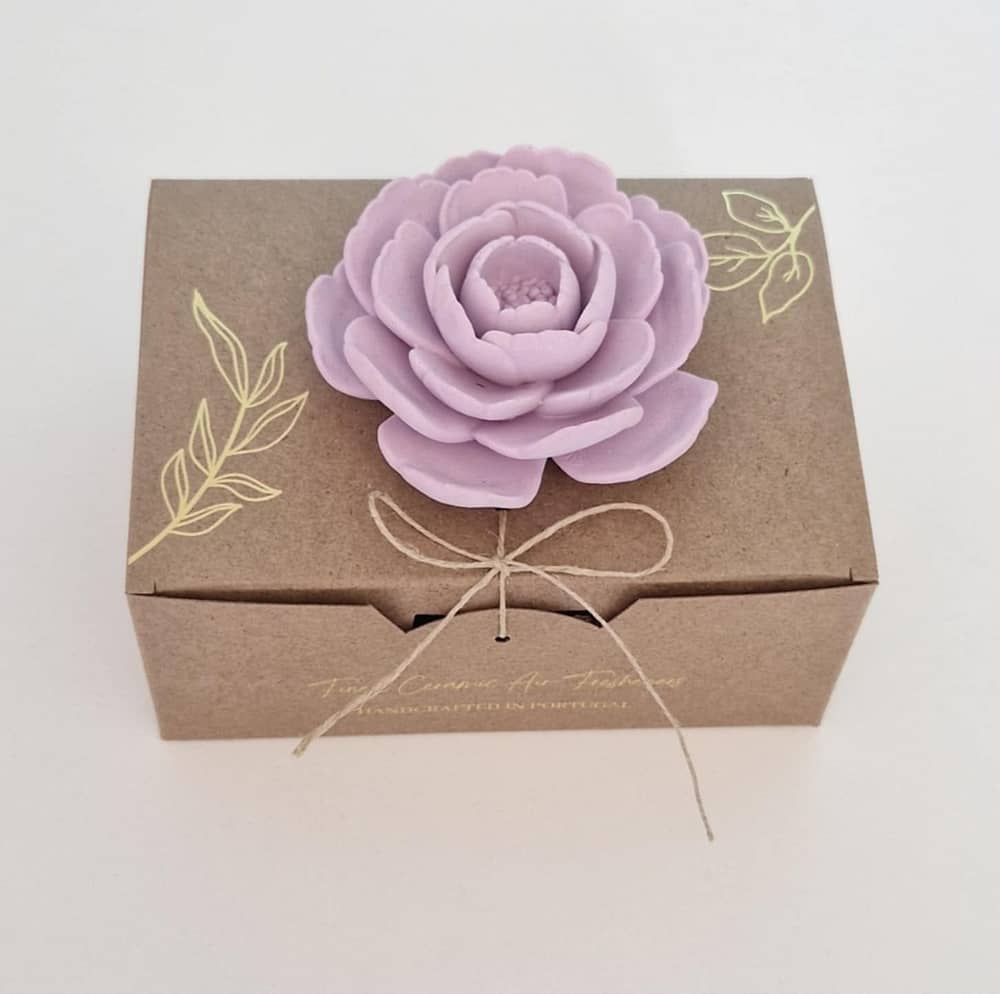 Camélia aberta grande lilás - Mineral Organic Crafts