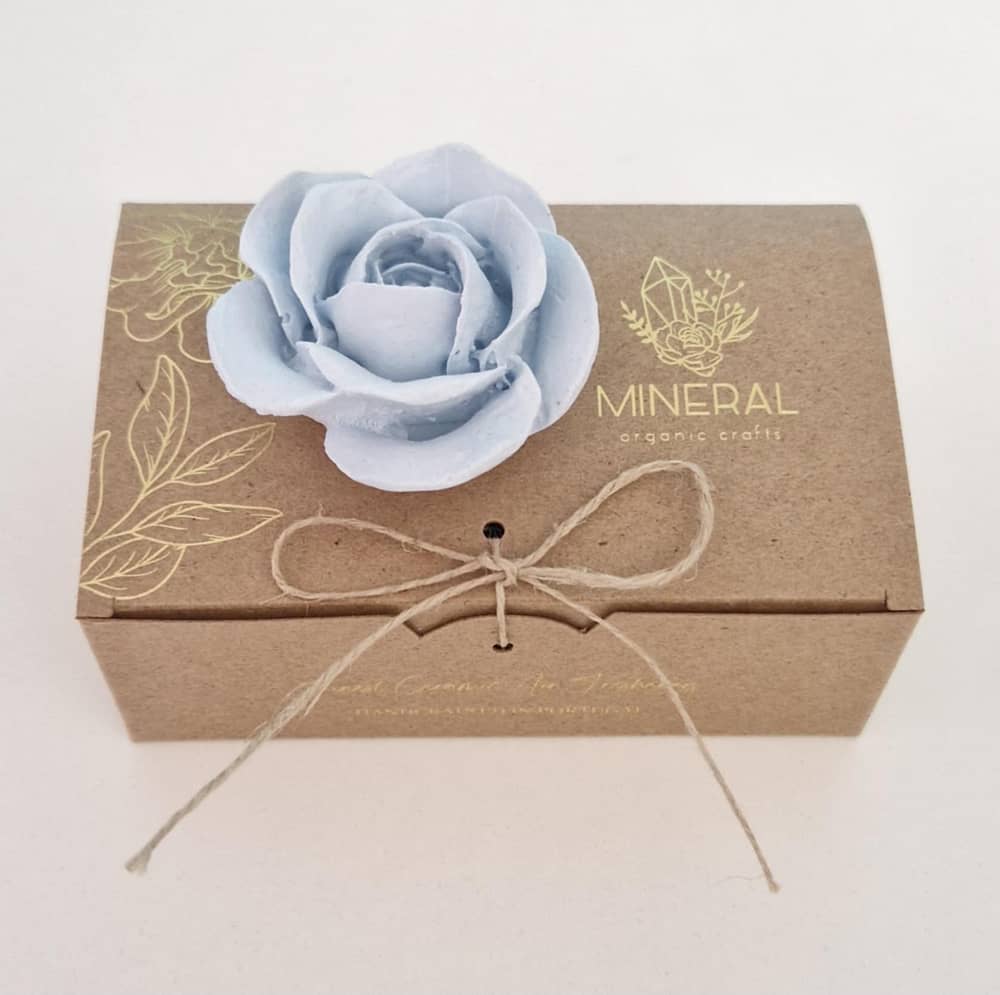 Rosa azul - Cerâmica Perfumada da Mineral Organic Crafts