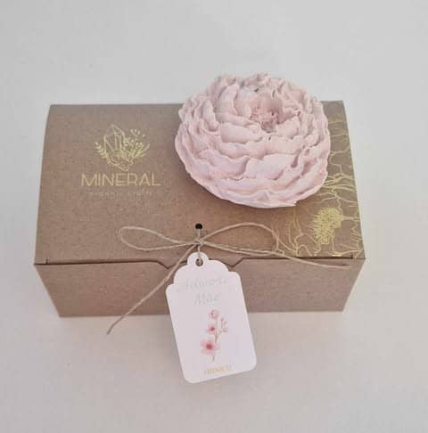 Peónia fechada rosa - Cerâmica Perfumada da Mineral Organic Crafts