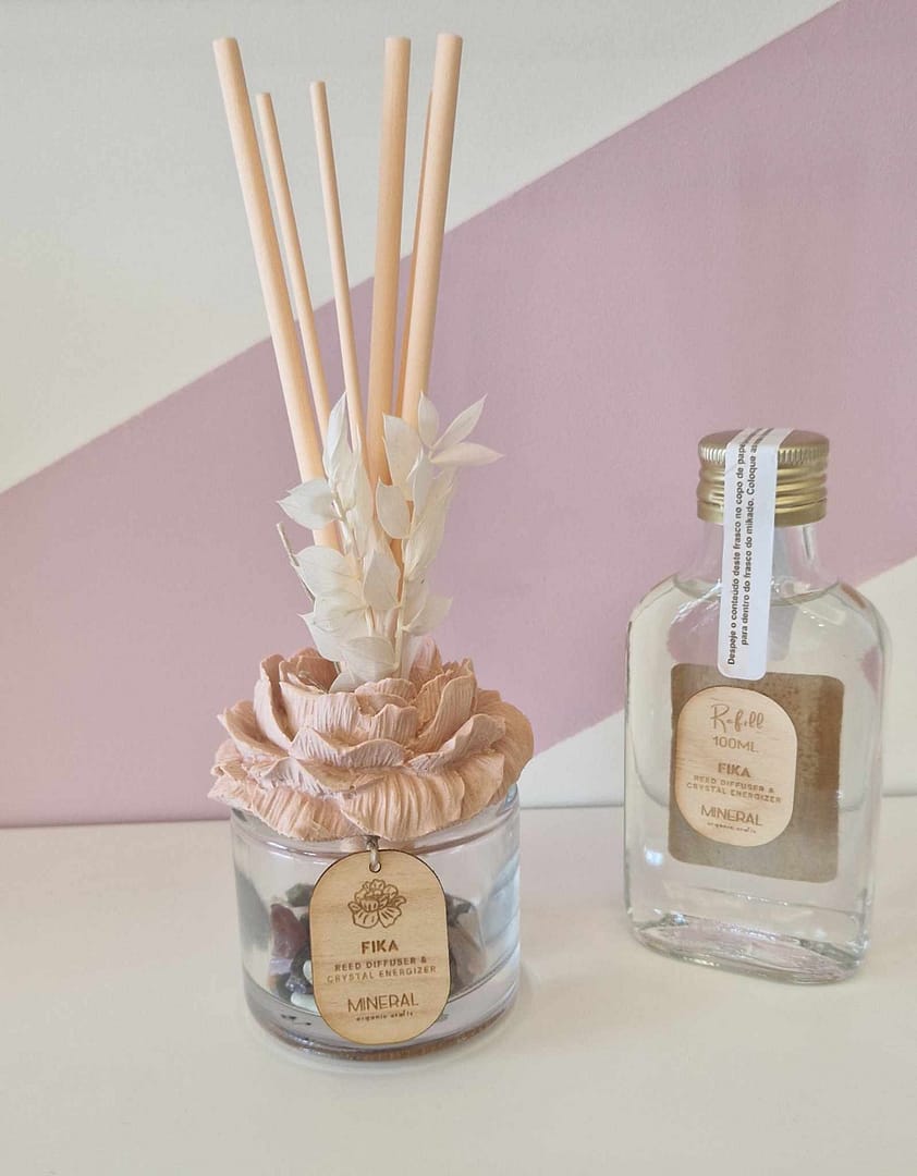 FIKA - difusor 100ml peónia coral - Mineral Organic Crafts
