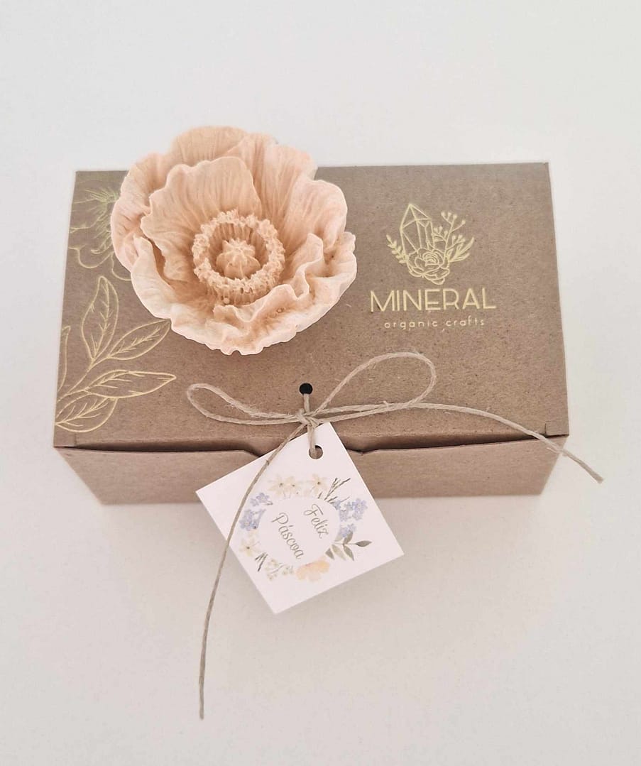 Papoila fechada alaranjada - Cerâmica Perfumada da Mineral Organic Crafts
