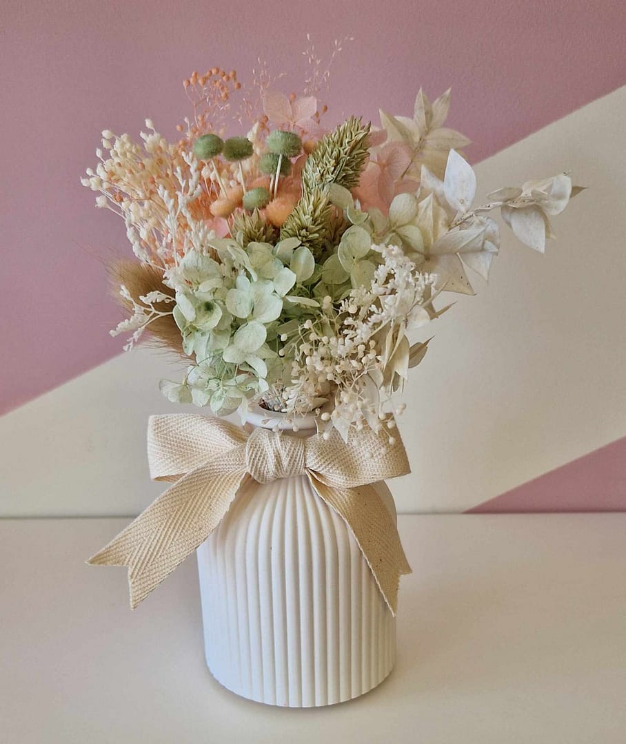Jarrinha flores tons verde- Mineral Organic Crafts