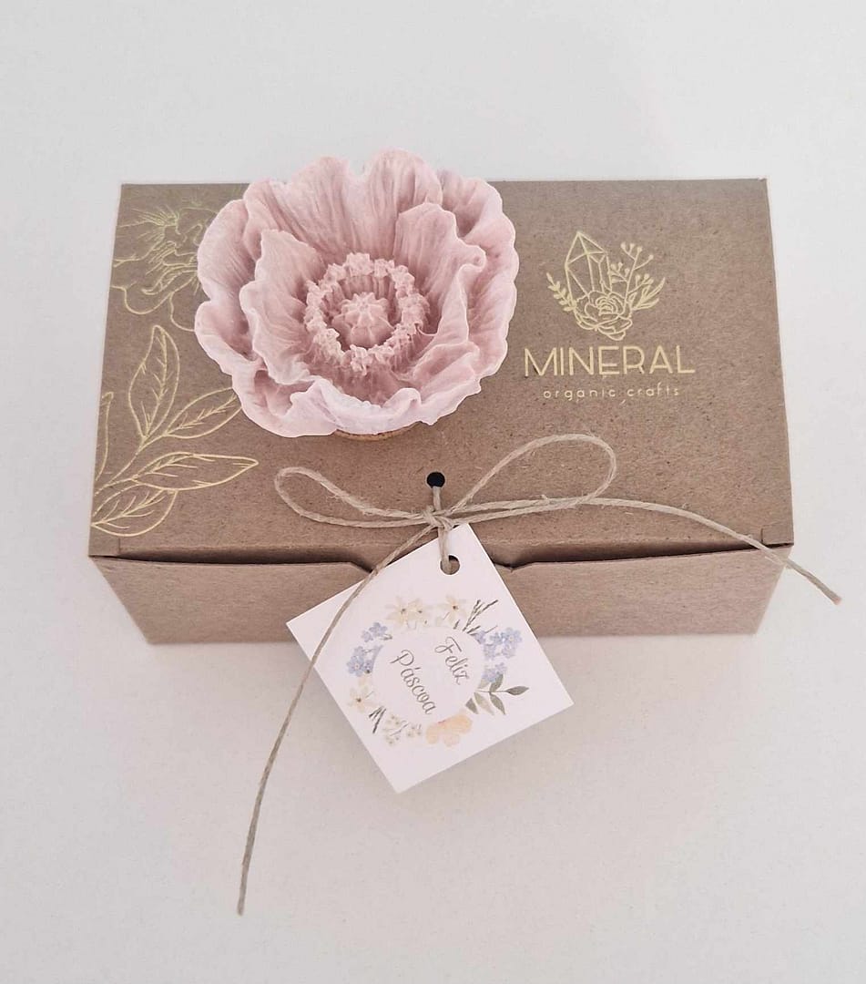 Papoila fechada rosa - Cerâmica Perfumada da Mineral Organic Crafts