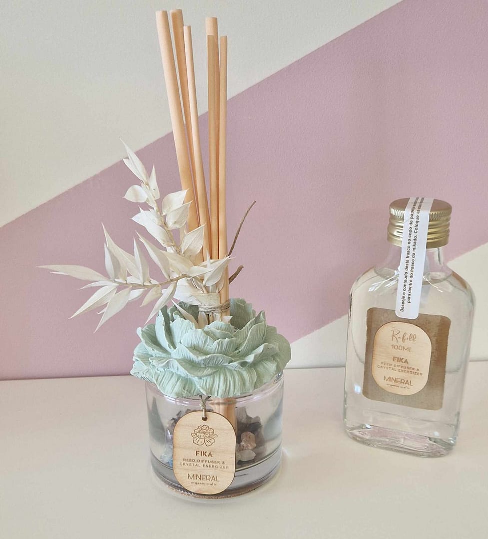 FIKA difusor 100ml com peónia verde - Mineral Organic Crafts